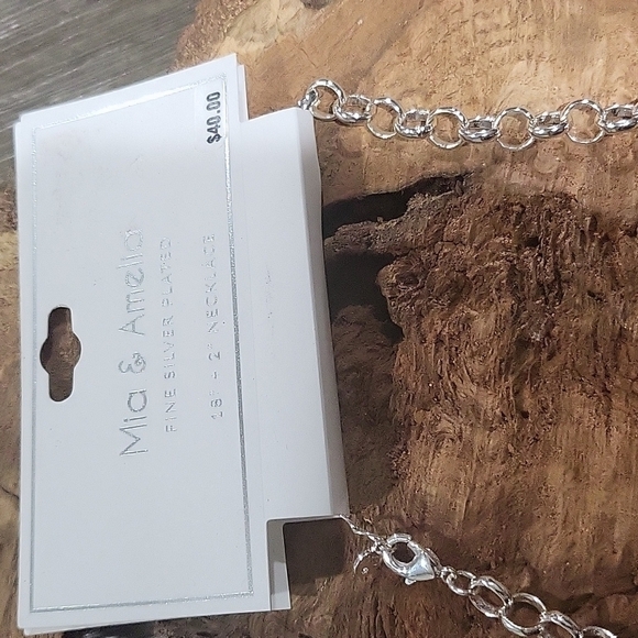 NWT Mia & Amilia fine silver plated 18"-20" necklace - Picture 3 of 3